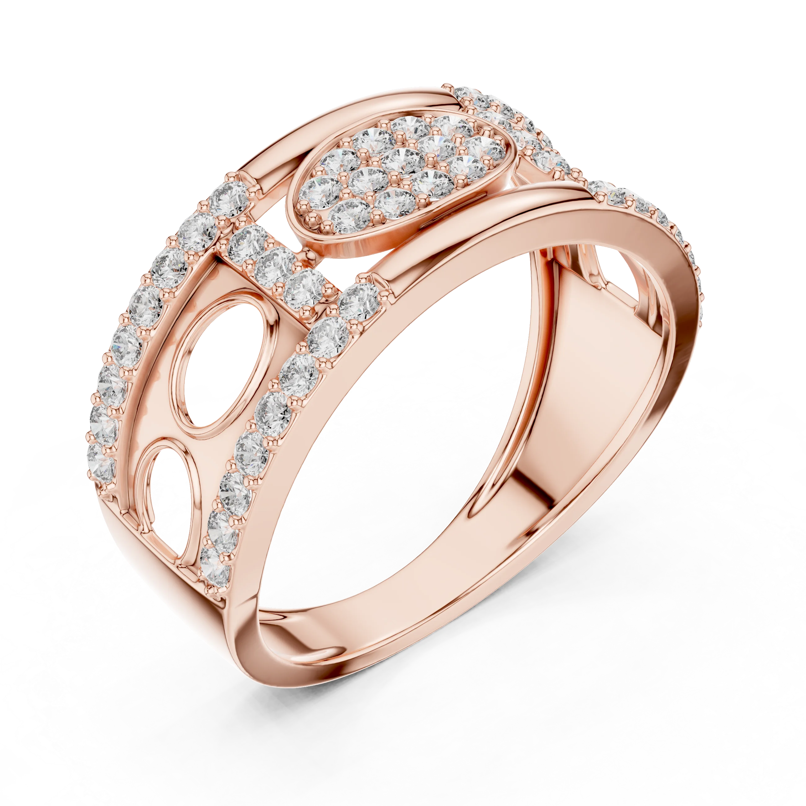 New Arrival Hip Hop Style Vvs Moissanite 925 Gold Ice Out Rings Customizable Unisex for Wedding Anniversary & Party Occasions