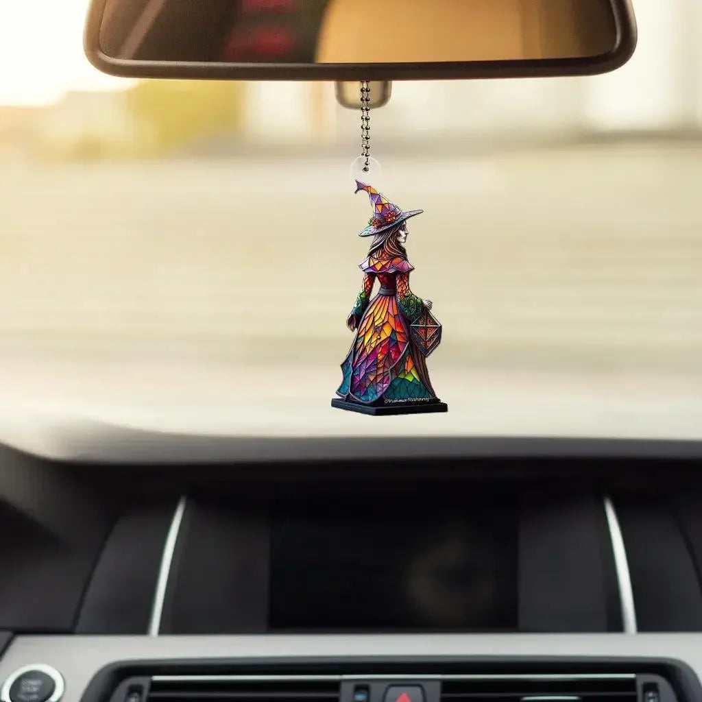 Christmas Decor Pendant Fairy Fairies Painted Charm Fun Mysterious Ornament Tree Painted Glass Window Hanging Party Decoration