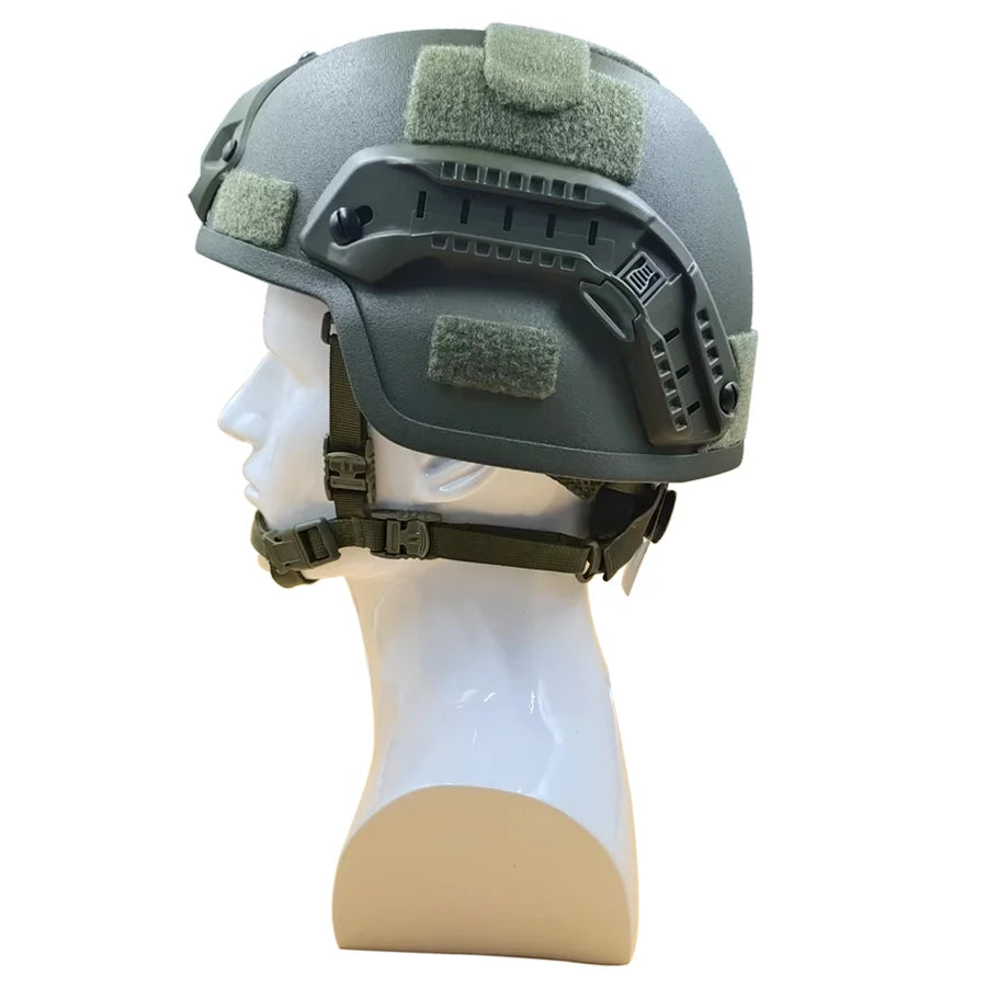 MICH Tactical Helmet with riot and impact protection. Built for field combat and military training.