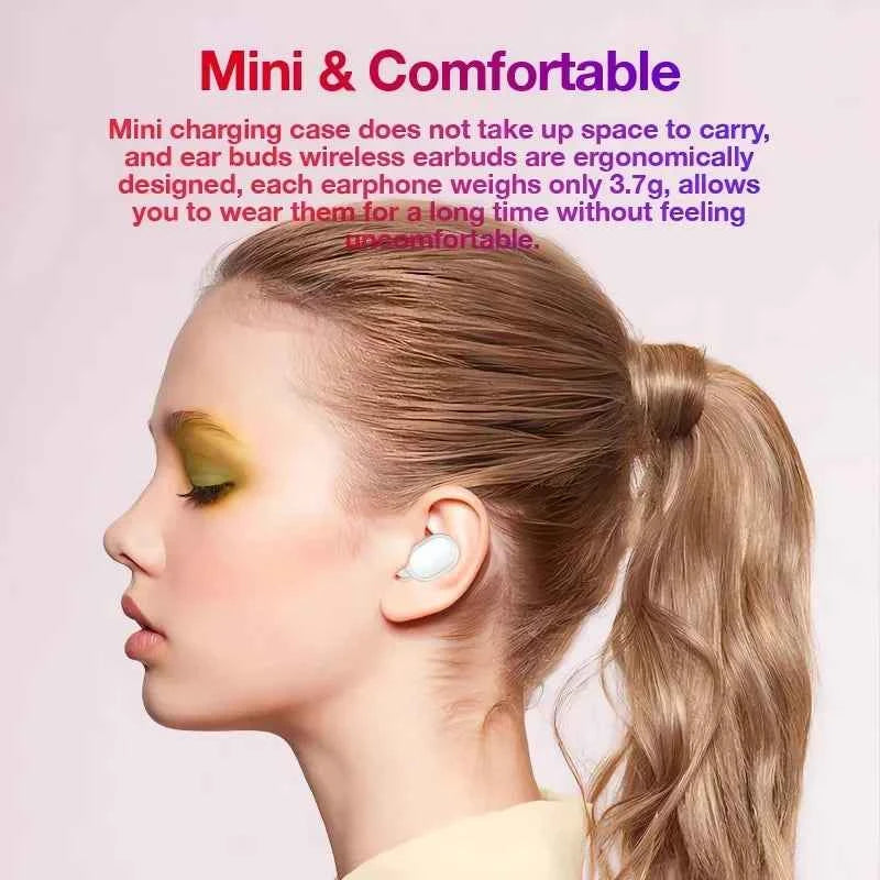 E6S Wireless Bluetooth Headphones with LED Display Deep Bass Stereo Ear Buds with Mic  Wireless Earbuds