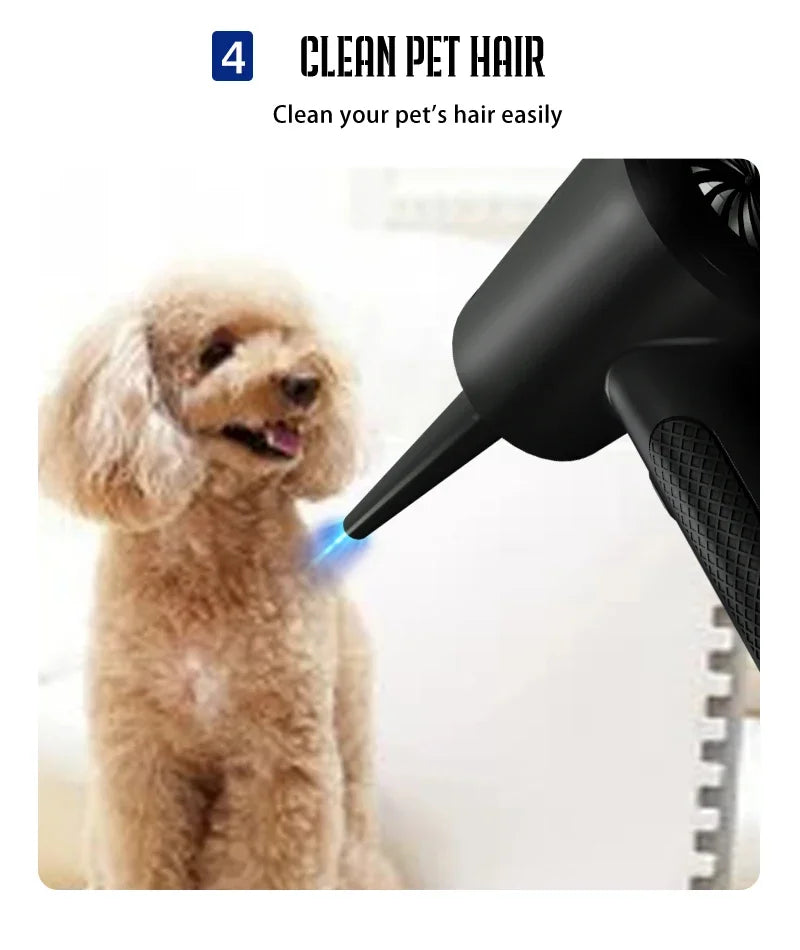 Compressed Air Duster for Keyboard  Electric Air Blower Computer Cleaning Cordless Air Dust Cleaner for PC Crumbs Car