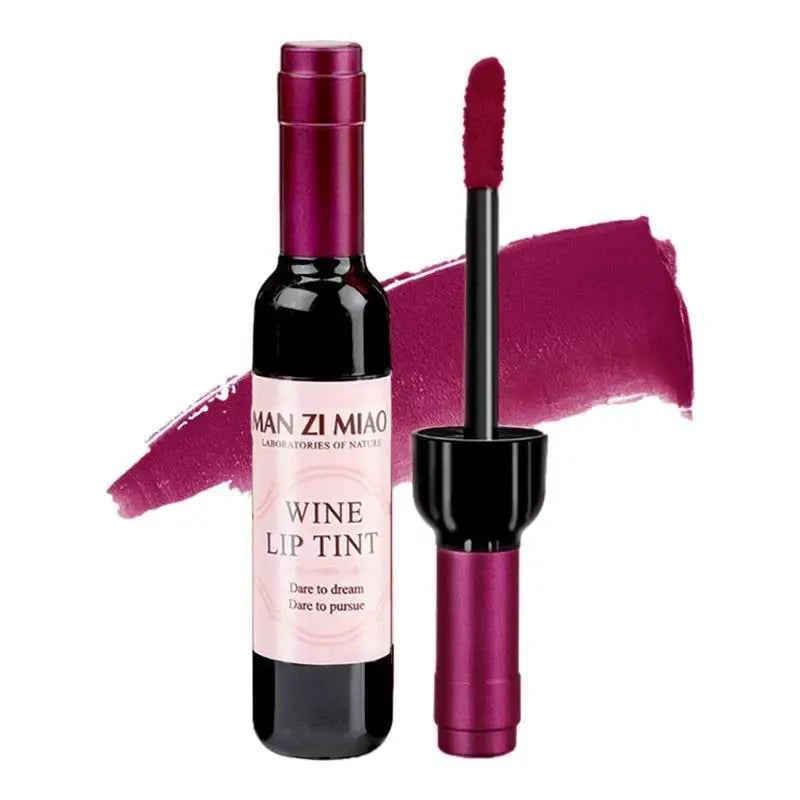 Mini Wine Bottle Lip Tint – Matte, Long-Lasting Stain