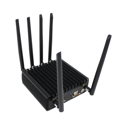 Mini PC industriel 5G, Intel Celeron N5100, 16 Go+512 Go SSD, WiFi 5, BT 4.0, Gigabit Ethernet, Windows 10 Pro, Sans ventilateur