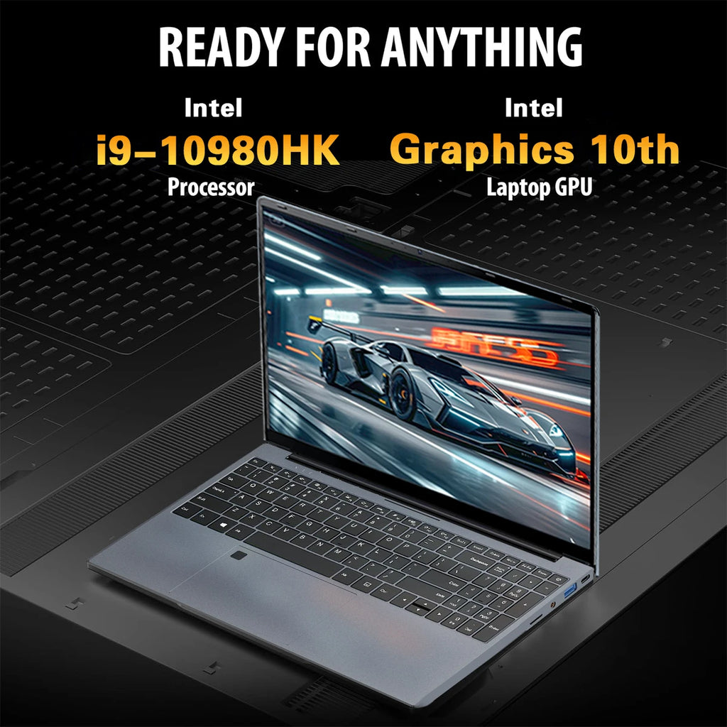 2026 Windows 11 Pro 15.6" Laptop Intel Core i9 10980HK 16GB RAM 1TB 2TB SSD Office Gamer Laptops Fingerprint UnIock Notebook PC