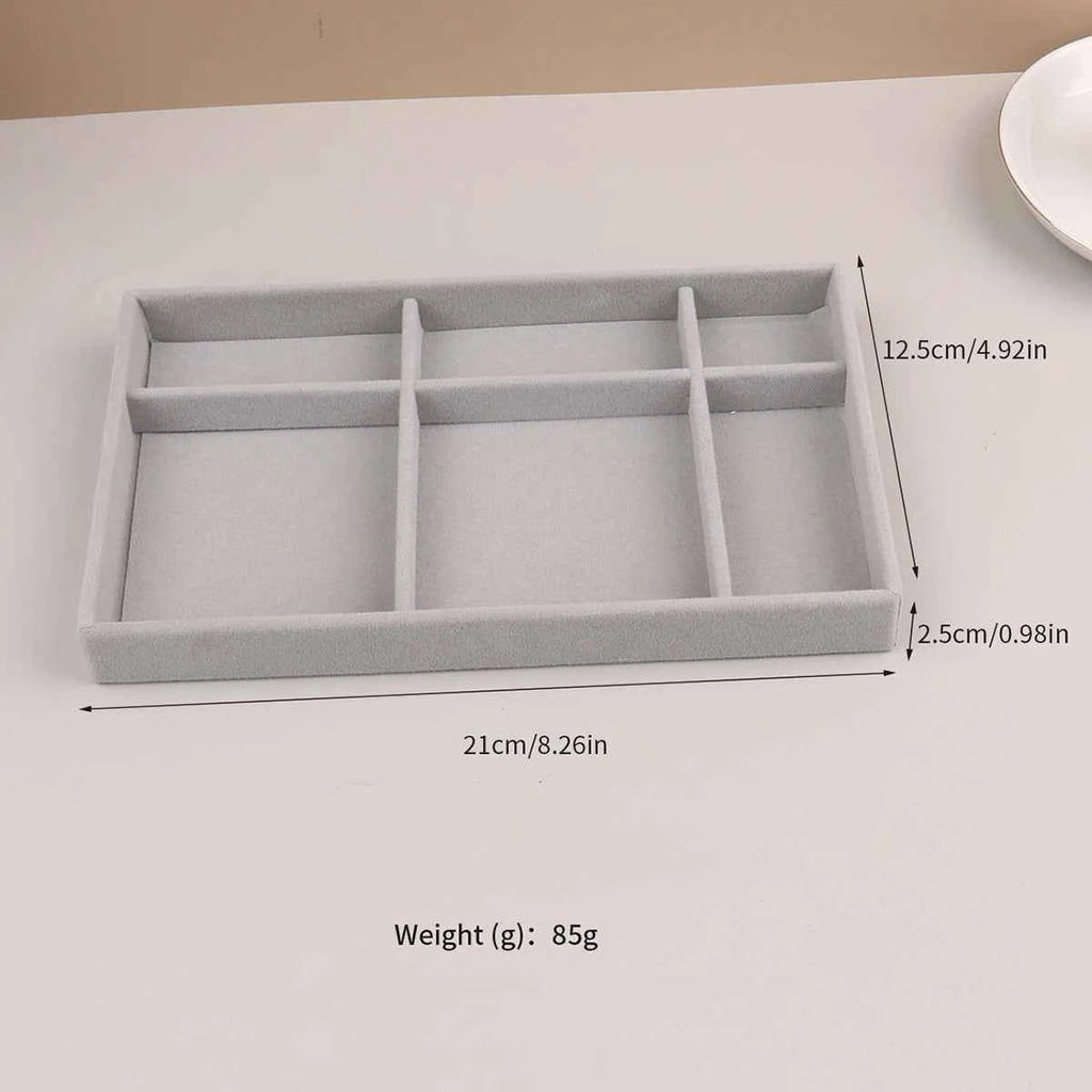 Velvet Jewelry Display Stackable Exquisite Jewellery Holder Portable Ring Earrings Necklace Organizer Box organizator de boys
