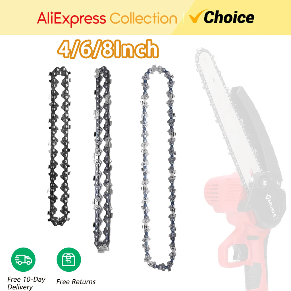 1 PCS 6 Inch Mini Steel Chainsaw Chains Electric Chainsaws Accessory Practical Chains Replacement