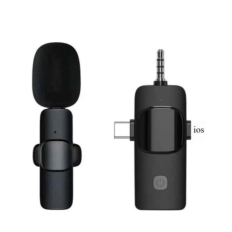 Wireless Lavalier Microphone 2.4G Audio Video Recording Noise Cancelling for iPhone iPad Android Xiaomi Samsung Live Game Mic