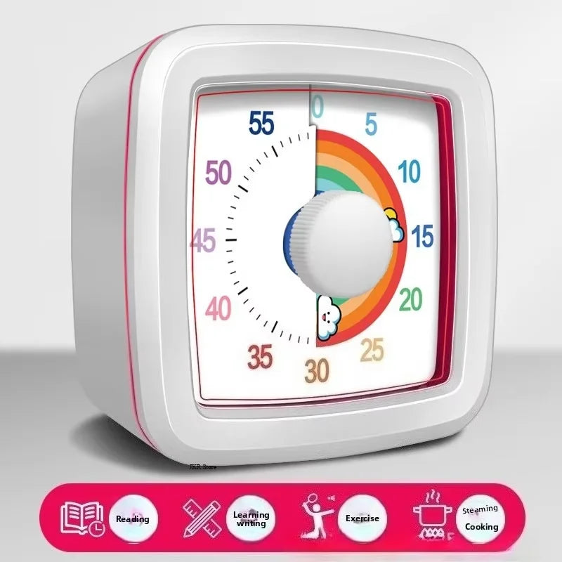 Kids Children Reminder Time Management Tool Visual Timer Night Light Ultra Silent Alarm Clock 60 Minutes Countdown Timer Digital