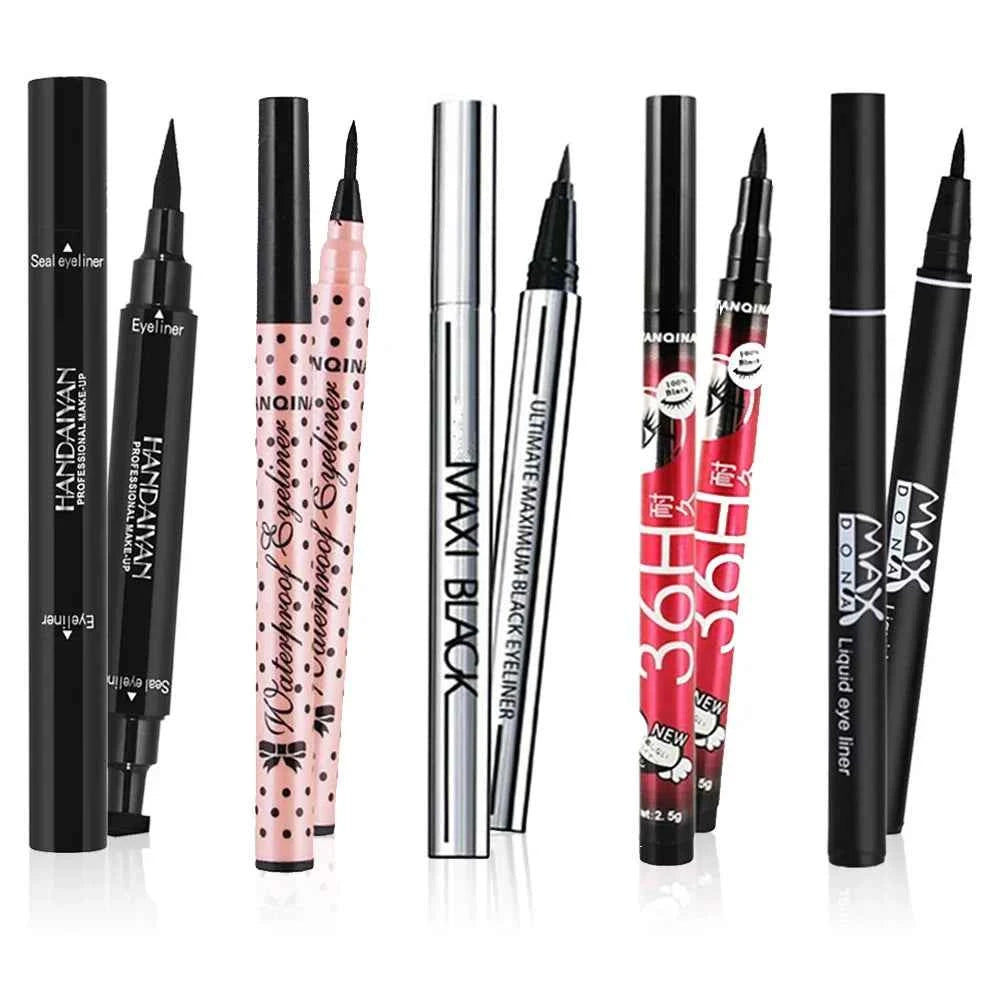 5 style of black liquid eyeliner shade brown make up eye liner pencil color eyeliner waterproof eyeliner eyes makeup stencil
