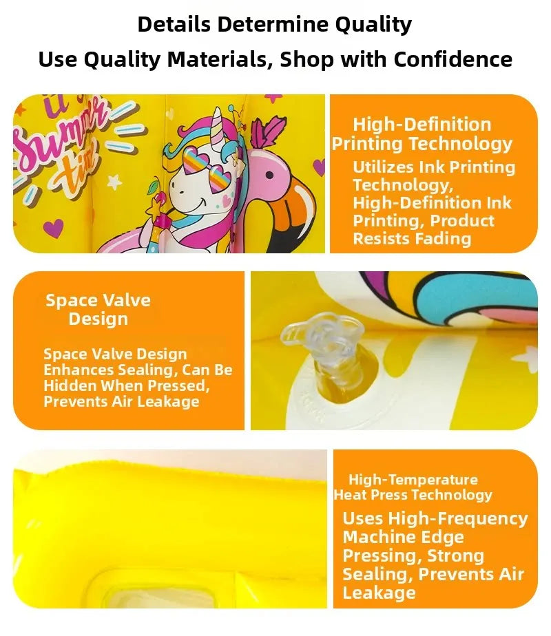 Kids Inflatable Pool Float Cartoon Swimming Ring Summer Beach Water Play Toys for Baby Children