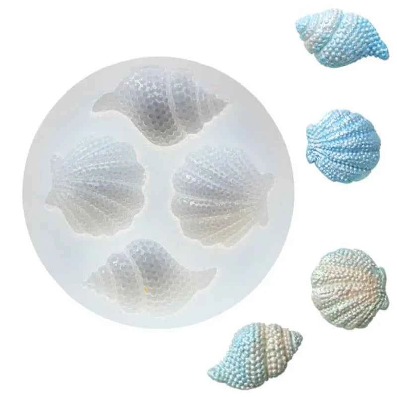 Seashell conch ocean chocolate mold silicone mold conch seashell mold clay mold baking fondant cake mold