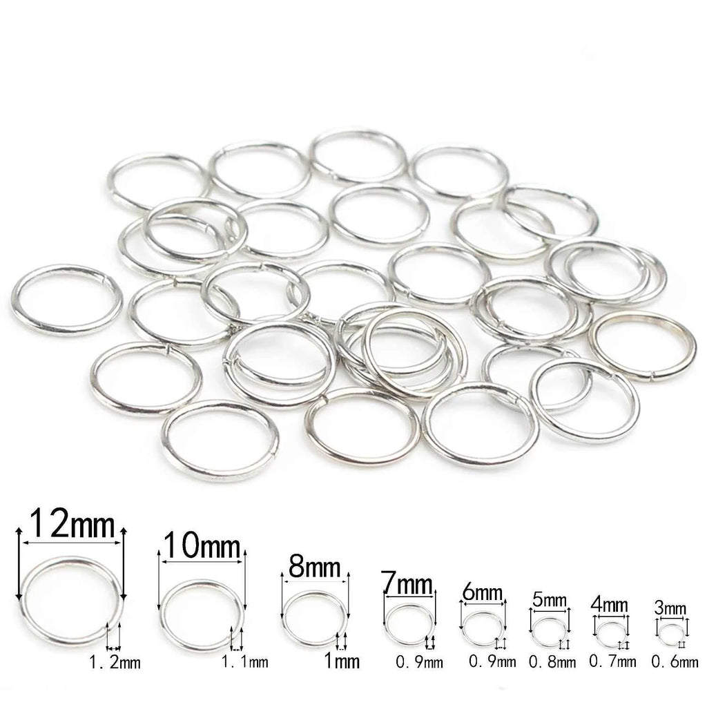 3-12mm Gold Silver Color Loops Open Jump Rings Metal Split Rings Connectors For Diy Jewelry Finding Making Accessories Supplies