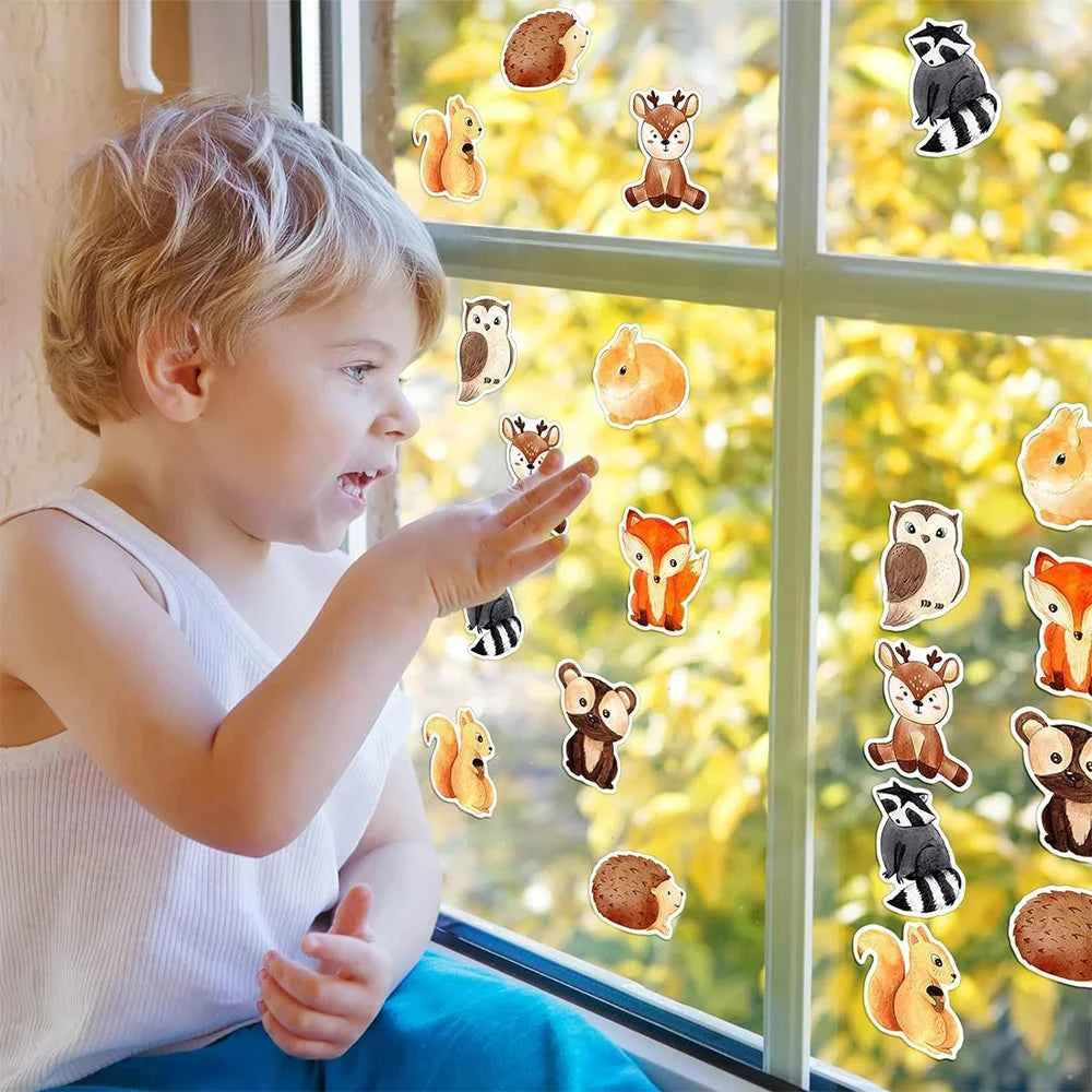 500pcs Funny Dogs Forest Animals MEME Stickers Roll Animal Cartoon Decals Toys Cute Sealing Labels Kids Reward Stickers Gifts