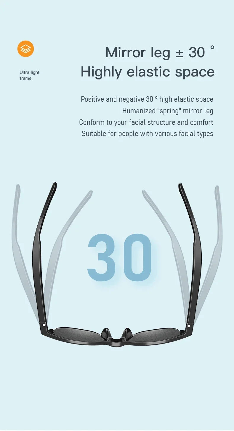 New Smart Bluetooth V5.3 Sunglasses Glasses Call Outdoor Sports Headphones HIFI Black Technology Anti-touch UV For Men And Women