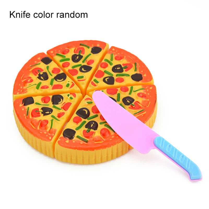 Kids Simulation Food Kitchen Toy Pretend Play Pizza with Cutter Children Interactive Toys Birthday Gifts for Boys And Girls TMZ