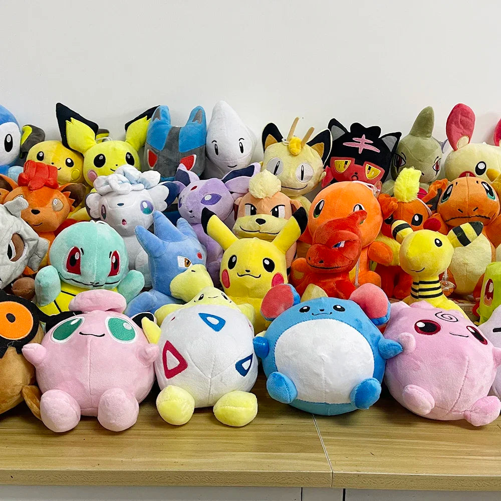 Pikachu Peluche Shiny Charizard XY Stuffed Plush Toy Eevee Garchomp Chikorita Sudowoodo Sprigatito Peluche,Birthday Kids Gifts