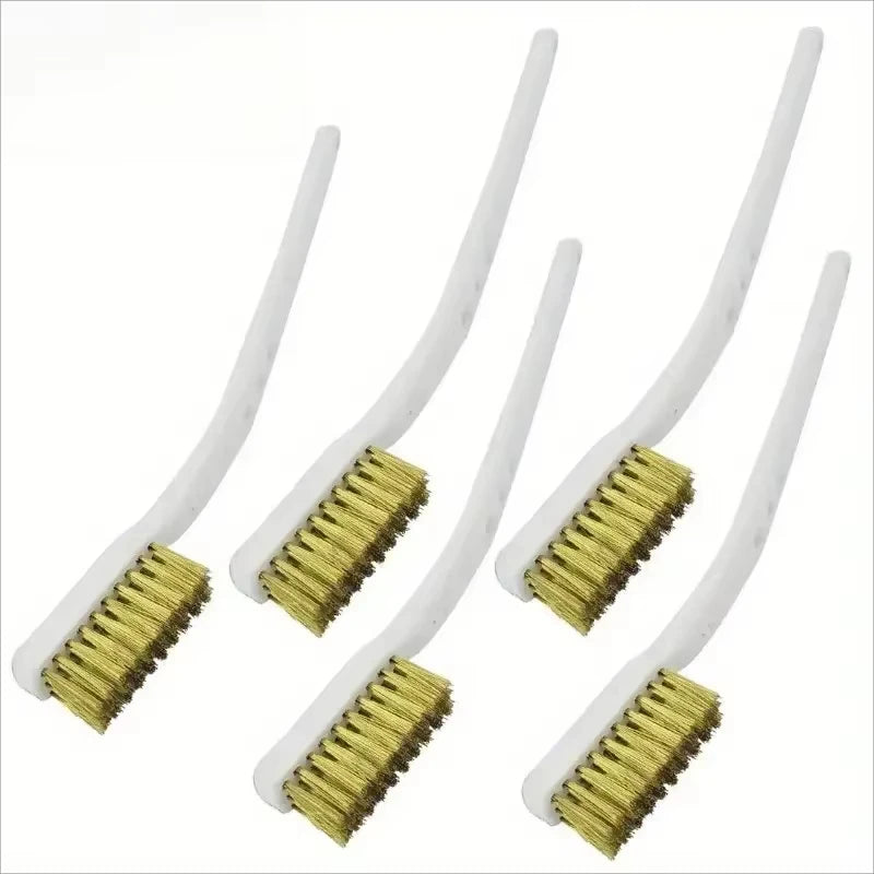1/3/5pcs Mini copper plating Brass Wire Brush Set for Paint & Rust Removal Industrial Metal Polishing Burr Cleaning Tool