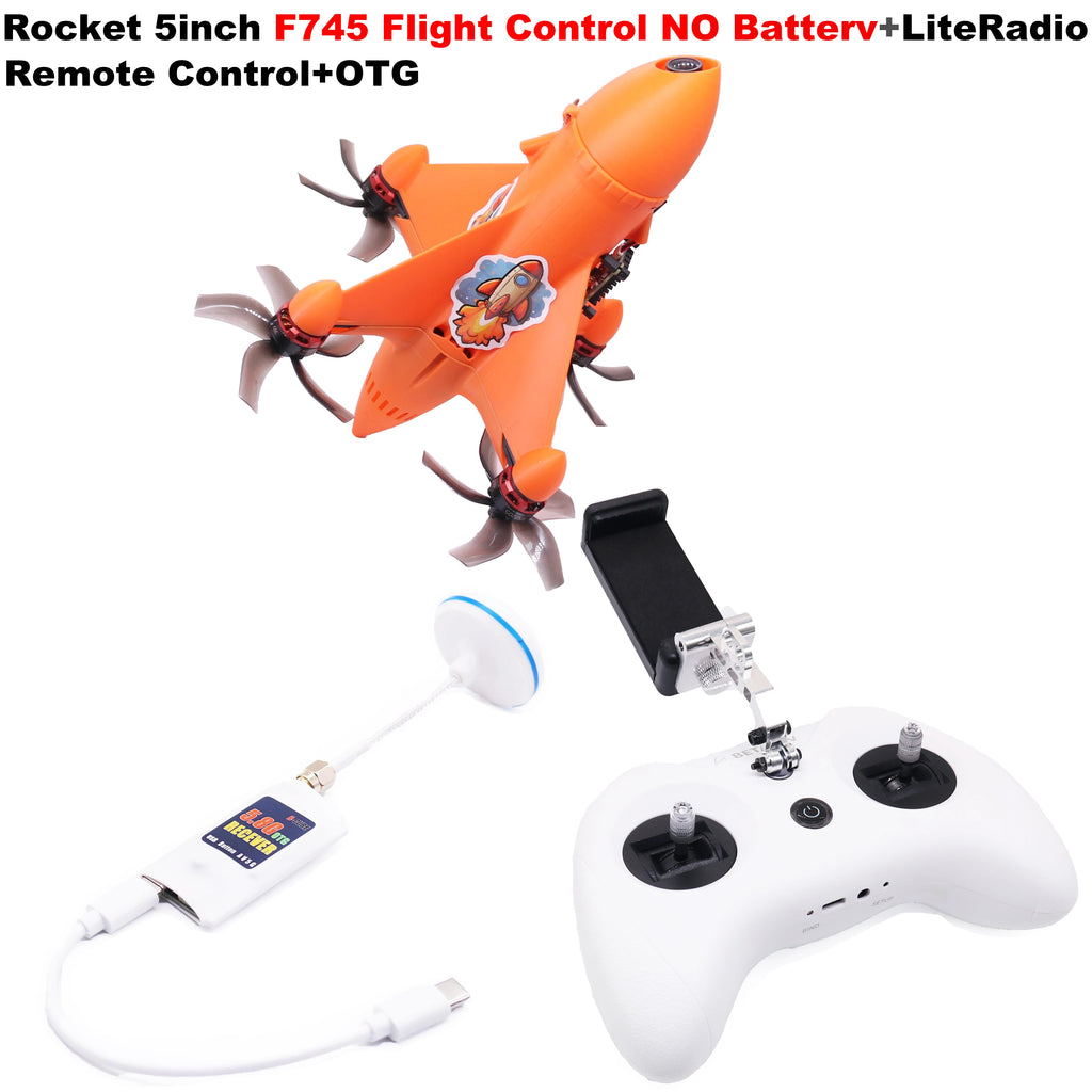 B-CUBE Rocket 5inch FPV Frame Kit Carbon Fiber Racing Drone Quadcopter Freestyle INAV Beatflight F745 H743 Flight Control