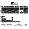 XVX White Shine Through Cats eye MAX Profile Dye-Sub PBT Keycap Set 136-Key