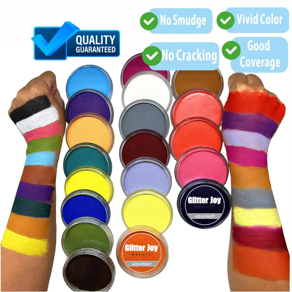 2025New 30g/pc Purple and Blue Water Based Face And Body Painting Non-toxic Professional Makeup Pigment For Halloween Costume