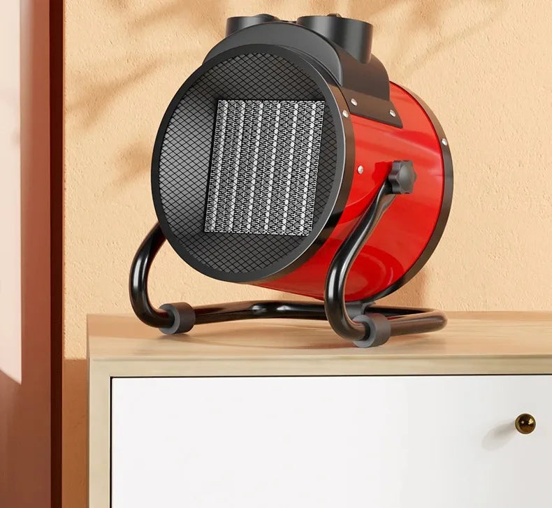 Portable Electric Space Heater with Overheat and Tip-Over Protection 2000W Adjustable Thermostat 2 Heat Settings + Fan Mode for