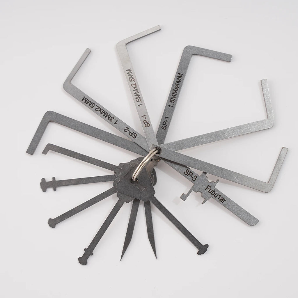 Locksmith Push Rod Tension Wrench Tools for Lock,Comb Lock Tools Portable Pocket Tools