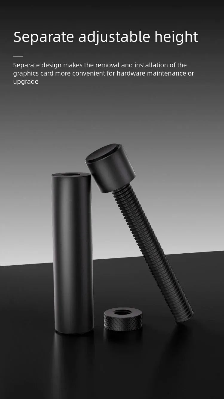 Aluminum GPU Holder Vertical Telescopic Rotating Stand Magnetic Bracket Video Card Holder Graphics Card Bracket Support 27-120mm