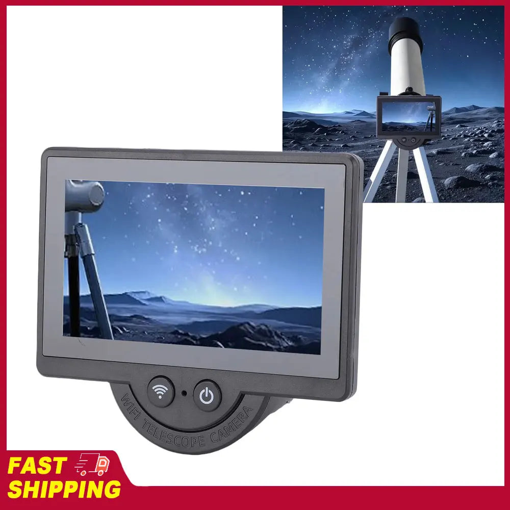 4.3 Inch Screen Digital Telescope Eyepiece Camera WiFi Electronic Eyepiece Camera Recording Via App for 26mm to 47mm Telescopes