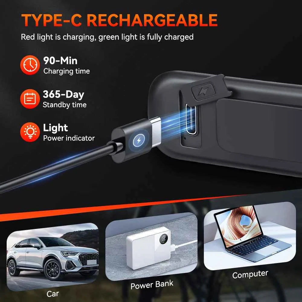 Extractme Personal LED Emergency Night Light Type-C Charging 130dB Safety Self Defense Alarm with Key Chain for Night Running