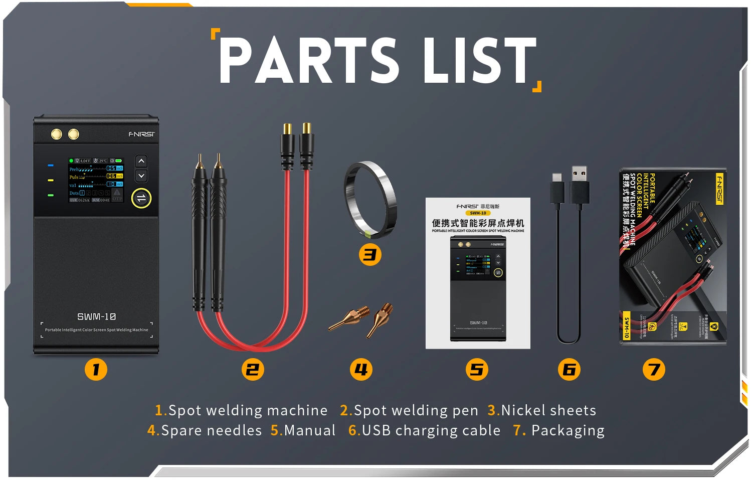 FNIRSI SWM-10 spot welder, 18650 battery assembly, up to 0.25mm, 5000mAh