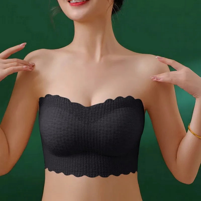 Sexy Invisible Bra Tube Tops Strapless Bras Seamless Bralette Wireless Wedding Brassiere Push Up Underwear Women Lingerie