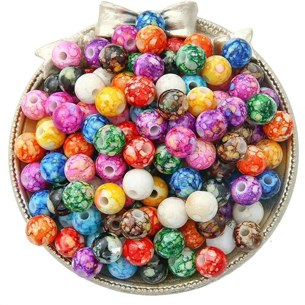 100 Pieces Of Crystal Flower Circular Acrylic Bead Diy Bracelet Necklace Earrings Bracelet Accessories Materials