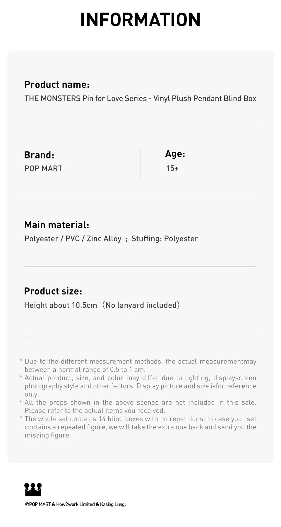 POP MART LABUBU THE MONSTERS PIN FOR LOVE Series Vinyl Plush Pendant Blind Box Guess Bag Mystery Box Toys Doll Cute Anime Figure
