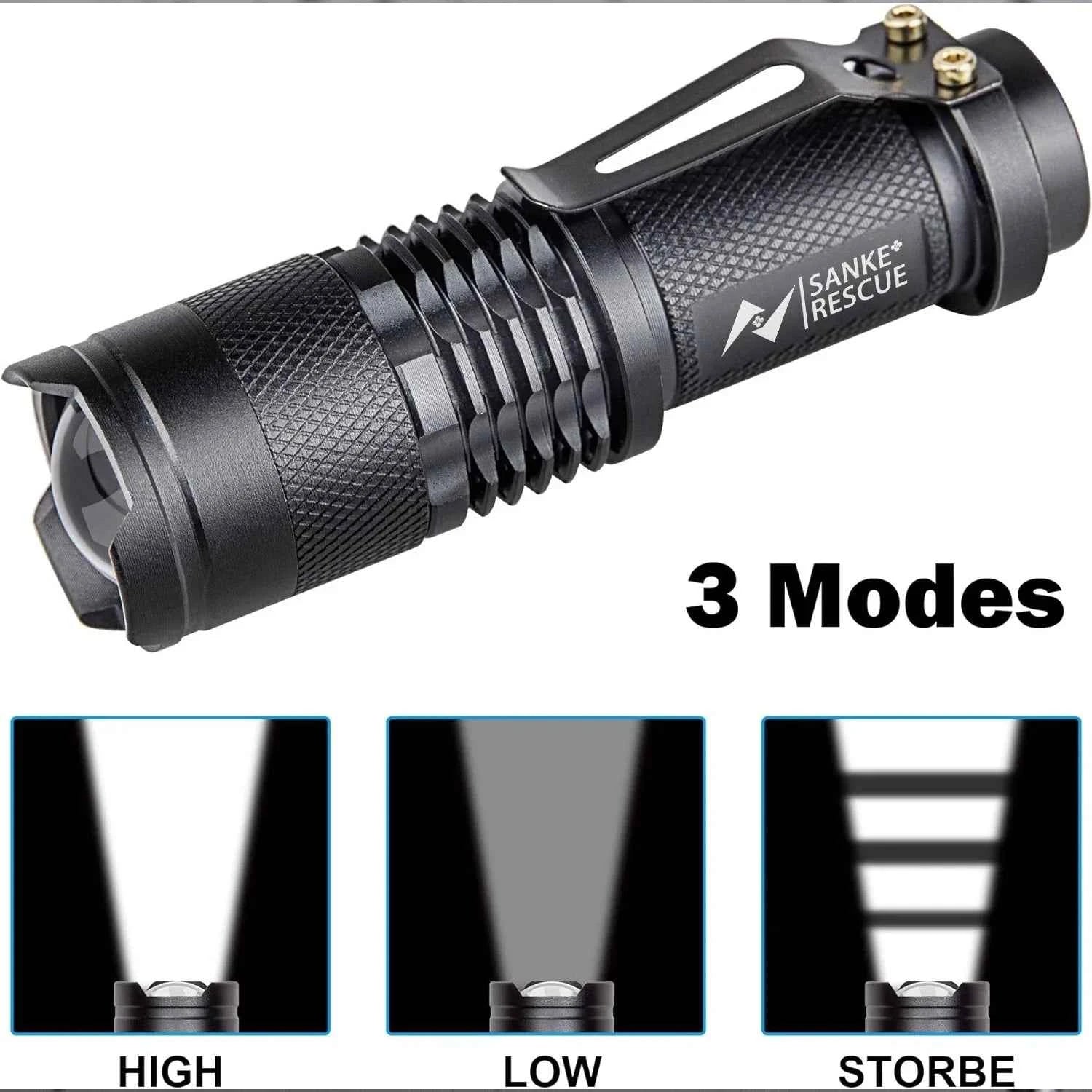 Waterproof Tactical Flashlights Portable LED Camping Lamps Handheld Powerful LED Torch Light Lanterns Self Defense