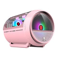 WJCOOLMAN Yuanqidan Mini Computer Case - Circular Side-Exposed Desktop Computer Case Compatible with 240 Water Cooling