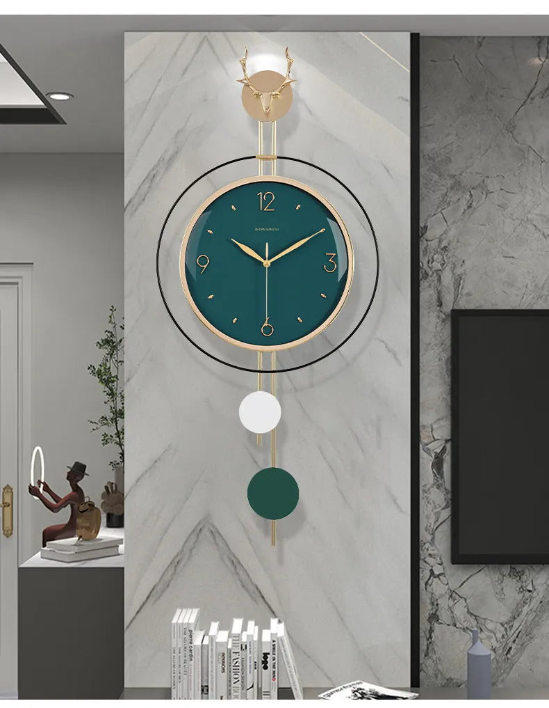 Corner Modern Wall Clocks Aesthetic Bedroom Luxury Kitchen Wall Clocks Nautical Nordic Horloges Murales Home Decor Items