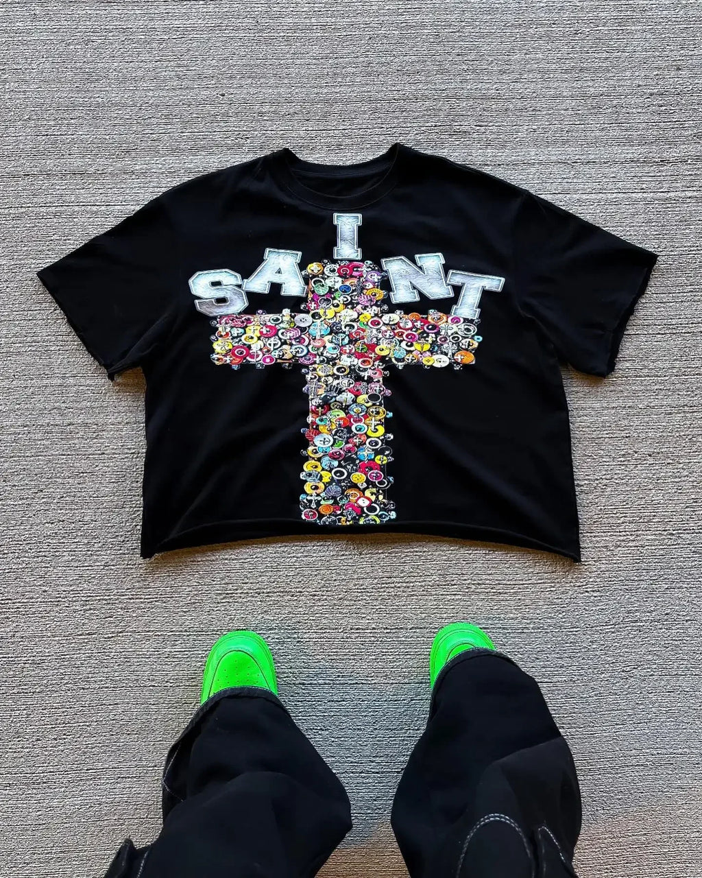 Streetwear Summer Tops Mens Womens Clothing Goth Retro Casual Cotton Oversized Short Sleeve Harajuku Cross Graphic Print T Shirt