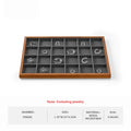 Oirlv Gray Wooden Jewelry Tray  Jewelry Display Viewing Plate Ring Pendant Bracelet Storage Plate Display Tray Jewelry Organizer