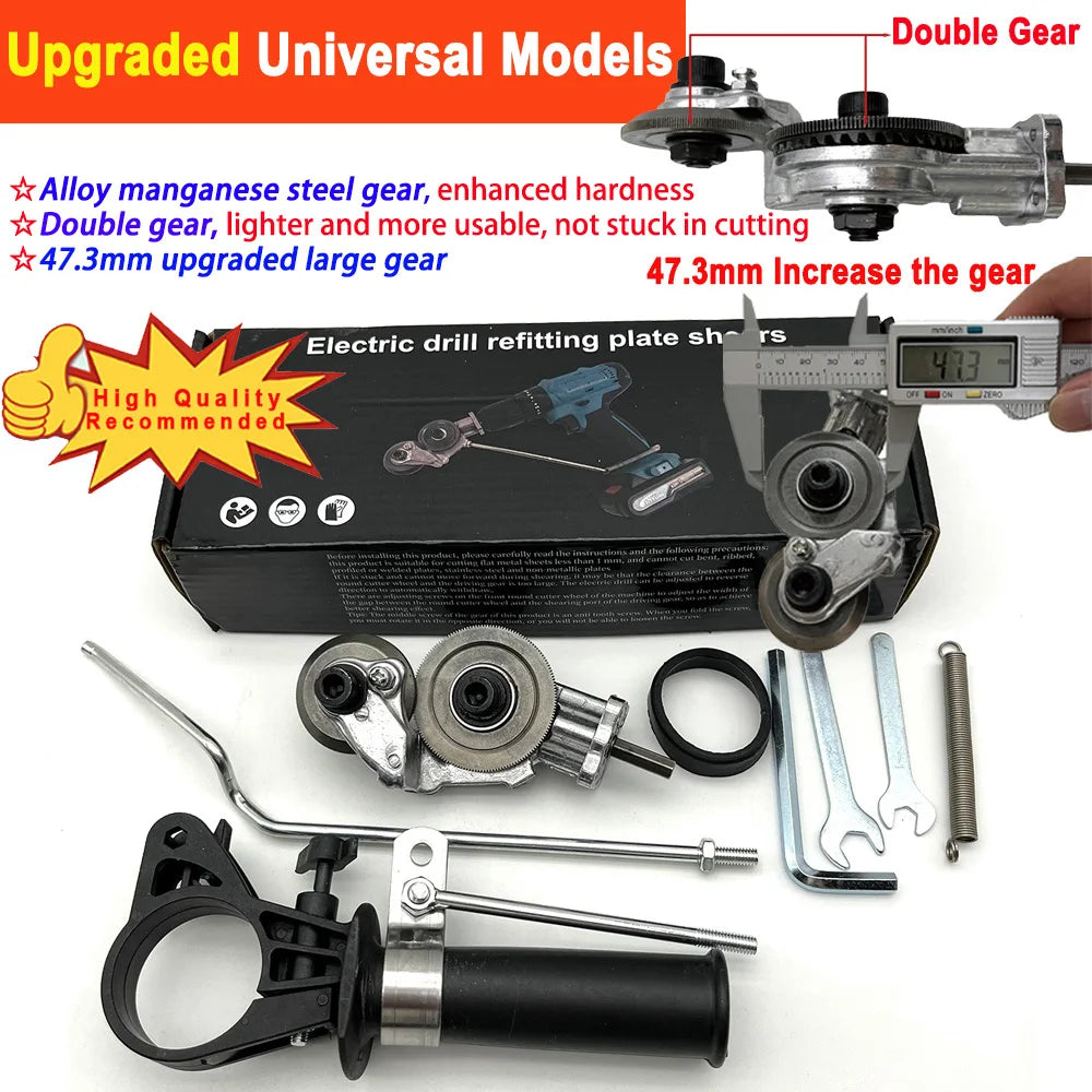 Upgraded Version Electric Drill Shear Hand Electric Drill Converted To Metal Plate Cutter New Iron Sheet Shear Cutter Scissors