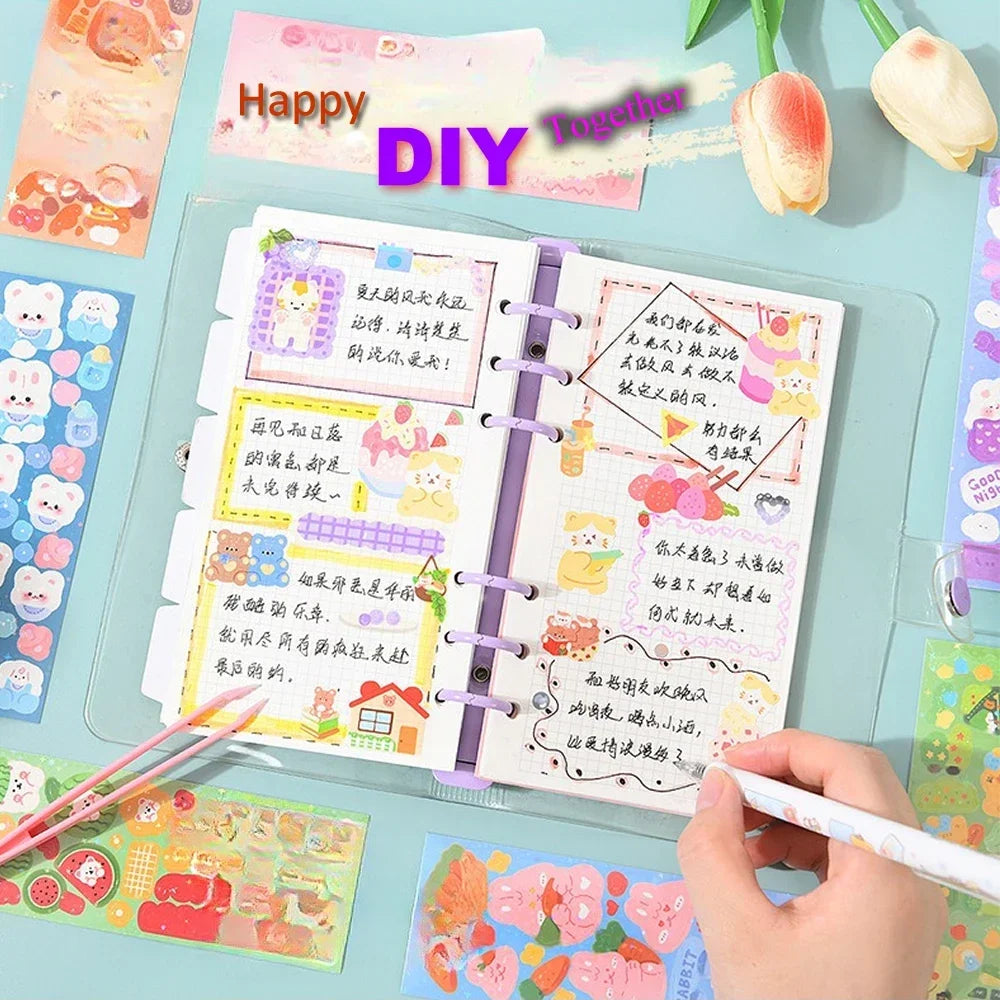 Cute Aesthetic Kawaii Decorative Stickers for Kids Above 6 Scrapbooking Diary Journal Stationery