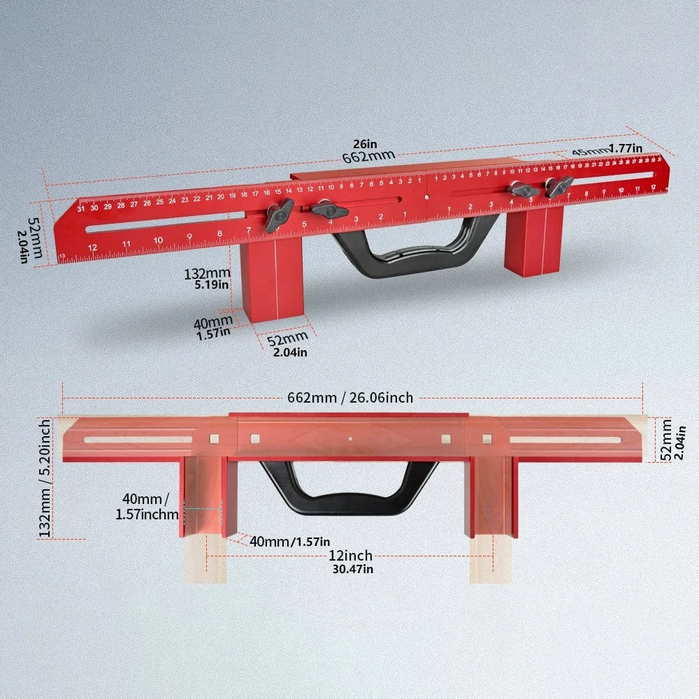 1Set Framing Tools, Adjustable Framing Stud Layout Tool Stud Framing Tool for Home DIY Frame Wall Precision Measurement Jig Tool