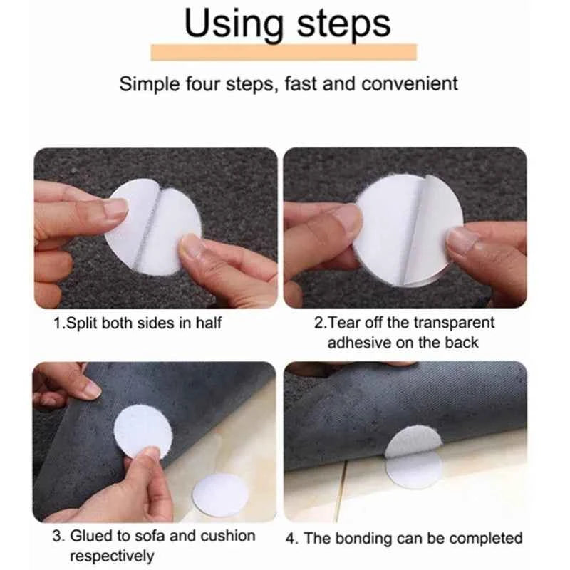 10 Pairs of Strong Anti-curling Carpet Tape Non-slip Stickers Carpet Gripper Self-adhesive Double-sided Stickers