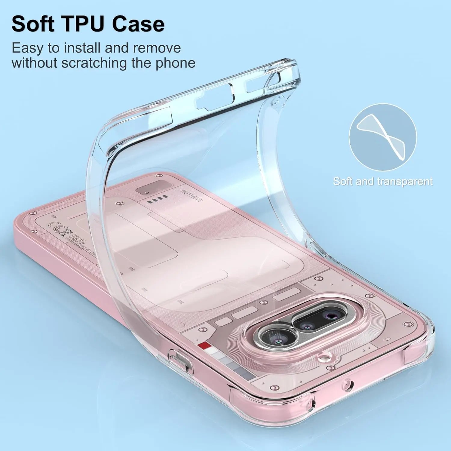 Reinforced Corners Soft TPU Shockproof Back Phone Case Cover for Nothing Phone 4A 4A Pro