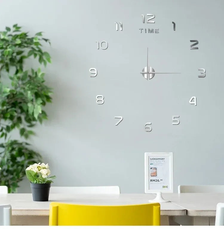 Clock Wall Art Home Decor Items Bedroom Decor Aesthetic Wall Clock in the Dark Noiseless Living Room Diy Clocks Wall Decoration