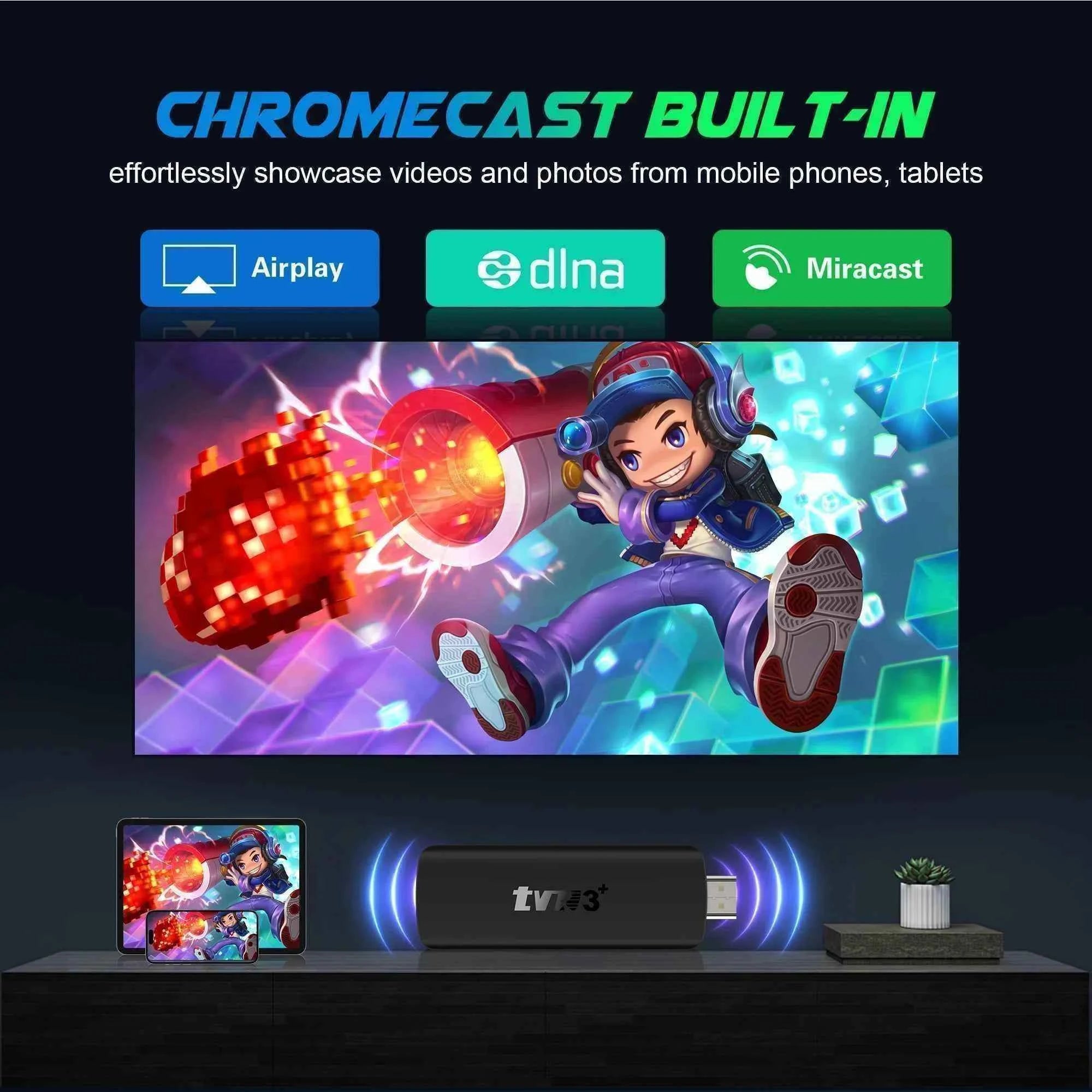 2026 TVR3+ Dual UI interface TV Stick 8K HD WIFI 6 Android 14.0 RK3518 Quad Core 8GB RAM 128GB ROM Home Theater Media Player