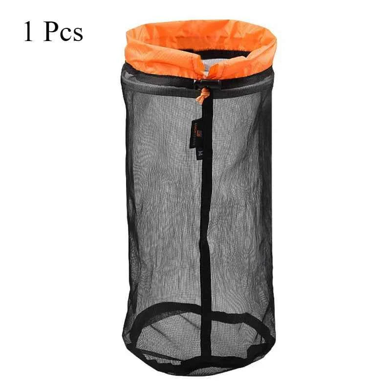 1Pcs Outdoor Ultralight Mesh Storage Bag For Sports Camping Drawstring Storage Pack Hiking Travel Tools Compression Bags