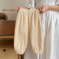Solid Color Simple Children's Pants Summer Clothing Thin Loose Kids Anti-mosquito Pants Baby Girls Bloomers Casual Trousers