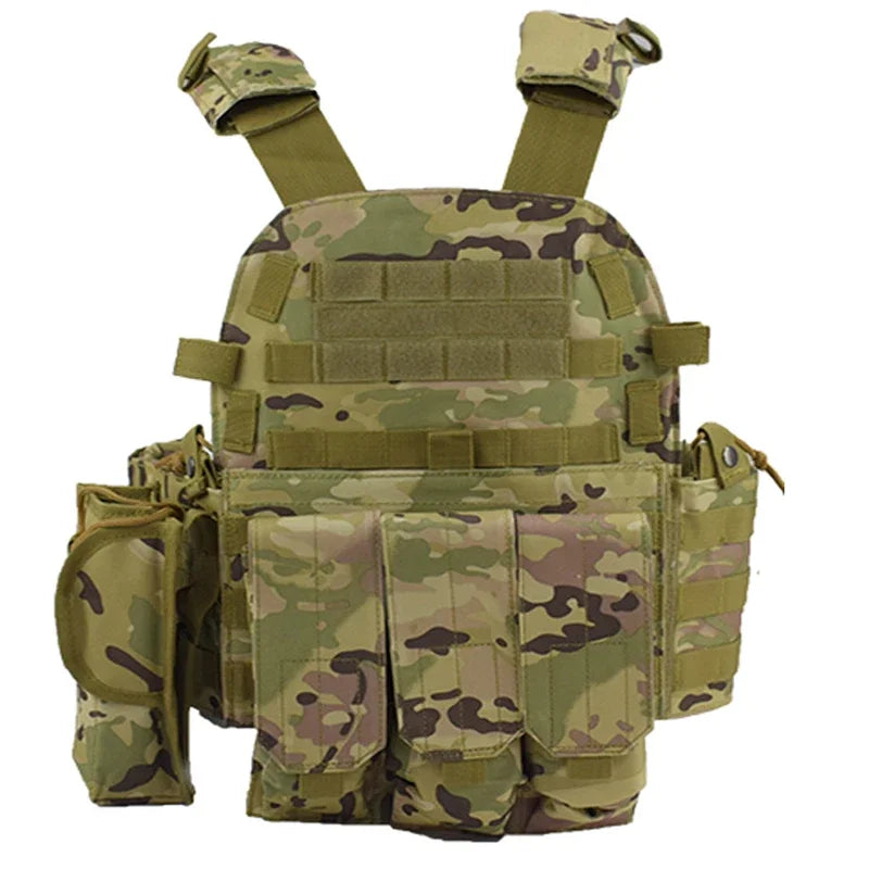 6094 Military Tactical Vest Body Armor Combat Army CS Gear Hunting Plate Carrier Airsoft Accessories Wargame Pouch Molle Vest