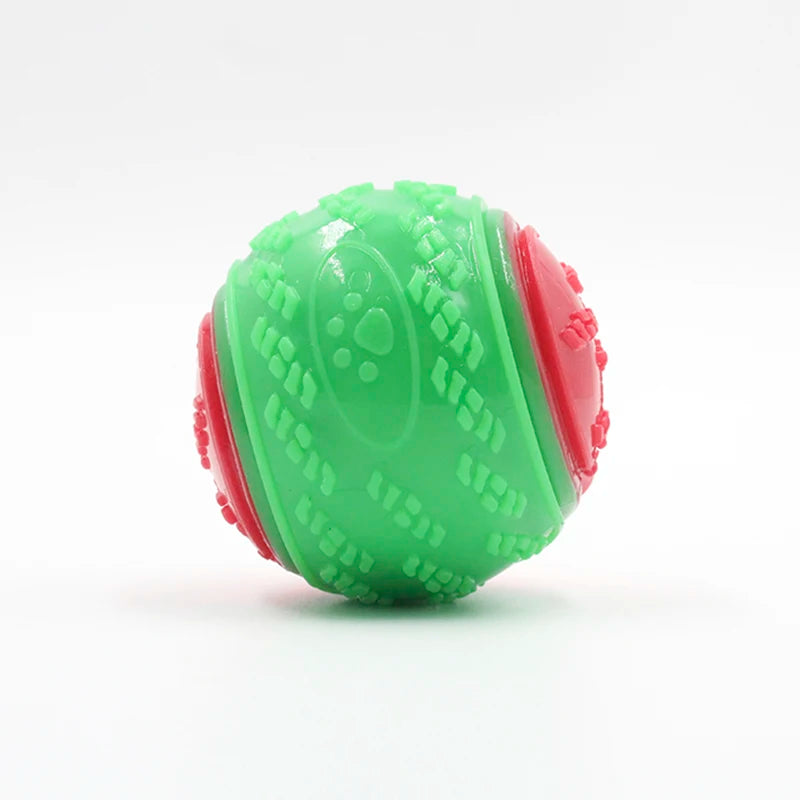 Green Color TPR Squeaky Dog Ball Toy – Teeth Cleaning & Tough Chew