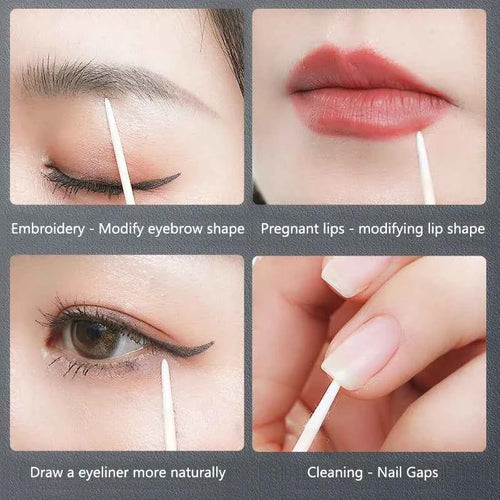 1pcs/3pcs/5pcs Pointed Cotton Swab Tattoo Eyebrow and Eyeliner Correction Cotton Swab for Makeup
